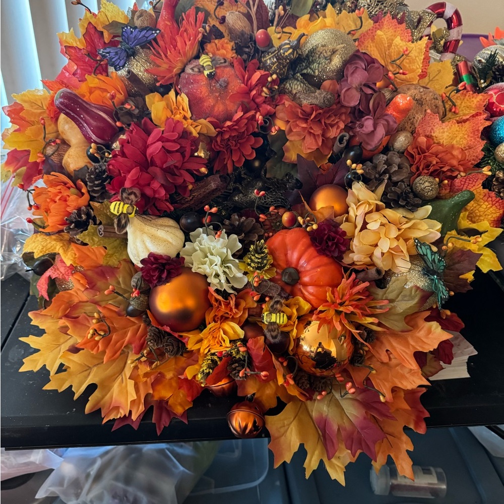 Vibrant Autumn Harvest Wreath